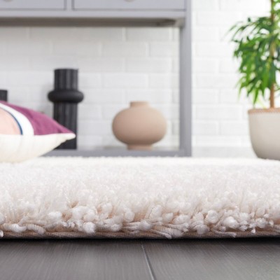 Ivory Hand-Tufted Shag Runner Rug 2'3" x 12'