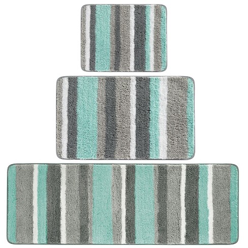 mDesign Soft Cotton Spa Mat Bathroom Rug, You Look Good Design - Multi Color