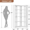 72" L-Shaped Corner Bookshelf, 5-Tier Wood Bookcase with Anti-Tip Design for Home/Office, Easy Assembly Rustic Storage Shelf, Half-Back Version - 2 of 4