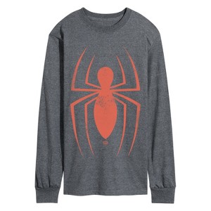 Men's - Marvel - Spider-Man Faded Logo Long Sleeve Graphic T-Shirt - 1 of 3