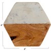 Storied Home Marble & Mango Wood Hexagon Coasters (Set of 4 Pieces) - 2 of 4