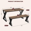 Homhougo Kitchen Table with Benches, Dining Table Set for 4 - 2 of 4