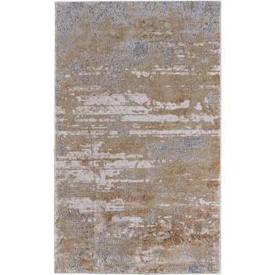 Aura Modern Abstract Ivory/Gold/Gray Area Rug