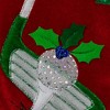 Northlight 20" Red Velveteen Golf Themed Christmas Stocking with White Embroidered Cuff - 4 of 4