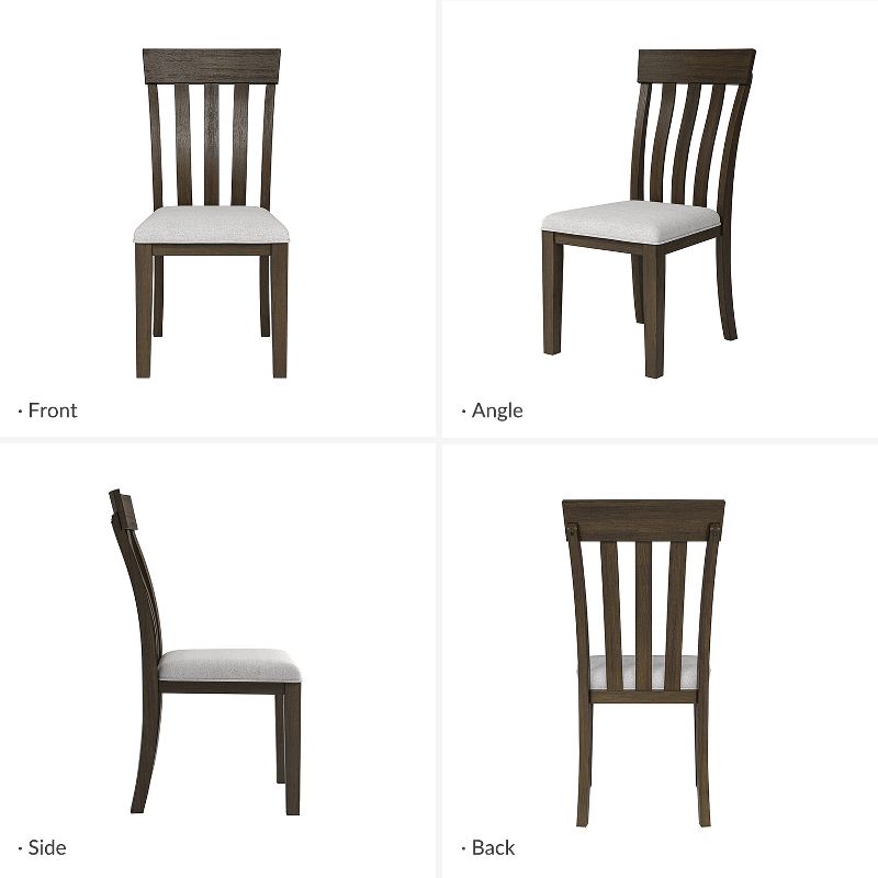 Cecilia Transitional Style Solid Wood Dining Chair Set | ARTFUL LIVING DESIGN-BROWN, 5 of 9