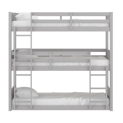 Twin Capri Wood Triple Bunk Bed Gray, Better Homes And Gardens Triple Bunk Bed Instructions