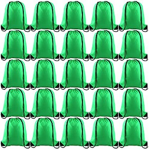 Generic  25Pcs Green Drawstring Backpack Bulk Drawstring Bags String - 1 of 4