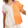Women's Color Block Gauze Top - umgee - 3 of 4
