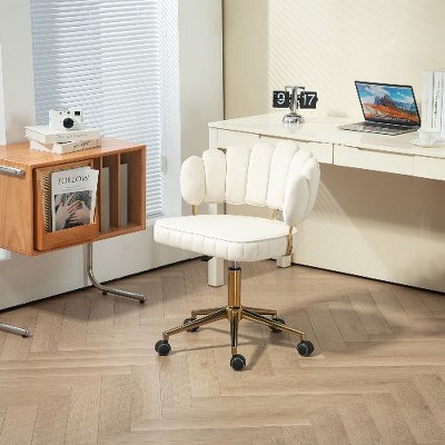 CAVINAS Velvet Home Office Desk Chair, Computer Chair, Swivel Office Chair, Wheels Swivel Height Adjustable Swivel Task Chair