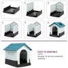 Plastic Portable Dog House, Weatherproof Outdoor/Indoor Pet Shelter ¨C Medium (20¨C50 lbs), Blue, 30" H x 23.6" W x 28.3" D - 4 of 4