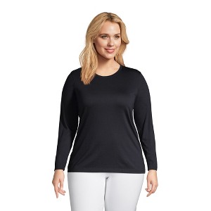 Lands' End Women's Relaxed Supima Cotton T-Shirt - 1 of 4