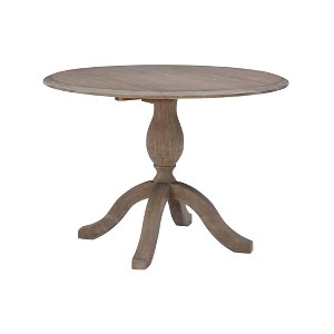 Torino Traditional Dining Tables Rustic Brown - Linon: Solid Wood, Seats 4, 42" Diameter - 1 of 4