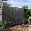 Lirago Metal Outdoor Privacy Screen Arched Top Freestanding Patio Decorative Screens - 72"x47", Black - 4 of 4