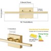 POWLIG 18.11-in Gold Dimmable 5CCT LED Wall Sconces - 3 of 4