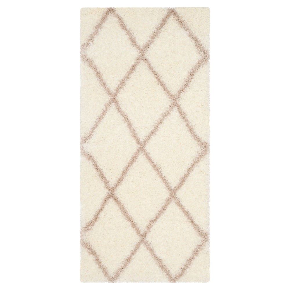 2'3inx5' Montreal Shag Rug Ivory/Beige - Safavieh