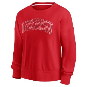 NCAA Wisconsin Badgers Women's Crew Shirt - 1 of 3