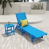WestinTrends 2 Pieces Poly Outdoor Patio Chaise Lounge Chair with Side Table Set - 2 of 4