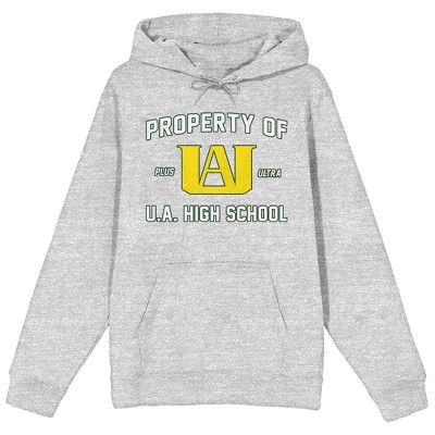 My Hero Academia Property Of U.a. High School Men s Athletic Heather Graphic Hoodie m Target