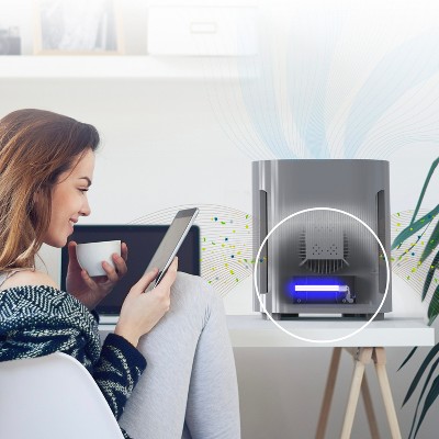 Mist Gray True HEPA Air Purifier with UV-C Light