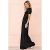 I AM A FASHION JUNKY Black Plain Slim Fit Crop Top And Wide Leg Pants Set - 3 of 4
