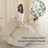 MAXYOYO Giant Bean Bag Chair, Stuffed Bean Bag Couch for Living Room, Beige - 3 of 4