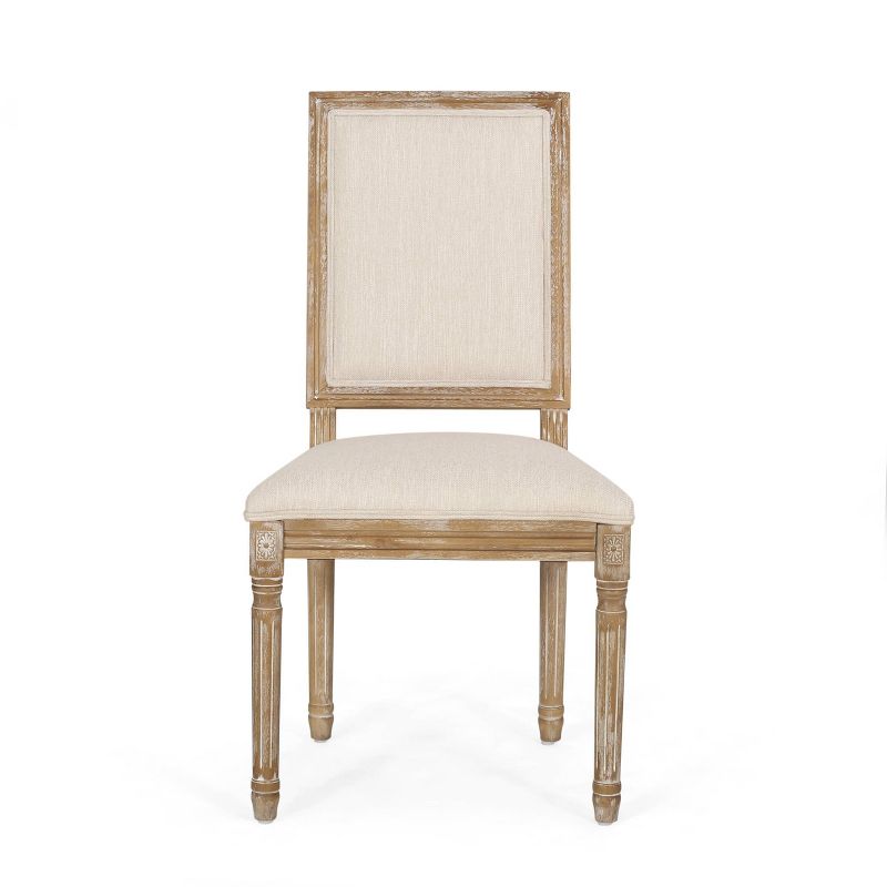 2pk Regina French Country Wood Upholstered Dining Chairs  - Christopher Knight Home, 4 of 13