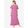 Dreams & Co. Plus Size Long Floral Print Cotton Gown - 3 of 4