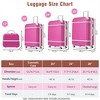 BEAFUP Hardshell Luggage Sets 4 Pieces 20"+24"+28" Luggages and Cosmetic Case Spinner Suitcase with TSA Lock Lightweight - 3 of 4
