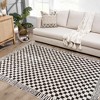Hauteloom Leryn Black & White Checkered Area Rug - 2 of 4
