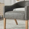 PAGED Accent Chair with Open Back, Reading Chair with Solid Wood Legs, Barrel Chair for Living Room - 3 of 4