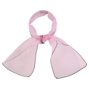 Allegra K Women's Transparent Skinny Solid Color Lightweight Organza Scarf Neckerchief - 1 of 4