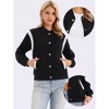 INSPIRE CHIC Women's Casual Button Down Baseball School Outfits Fall Bomber Jacket - 2 of 4