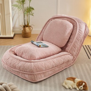 LAOTIES Human Dog Bed Lazy Sofa Couch,5-Position Adjustable Folding Sleeper For Adults And Pets - 1 of 4
