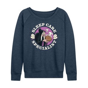 Women's - Disney Villains - Velentine's Day Lightweight French Terry Wide Neck Long Sleeve Shirt - 1 of 4