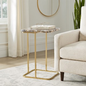 Sagebrook Home 24 in. Marble Top Side...