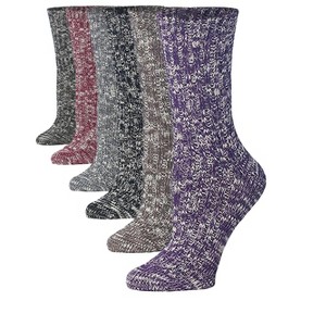 Warm Winter Slouchy Colored Boot Socks - 6 Pairs - 1 of 4