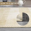 Modern Stripe Pattern Area Rug - Machine Washable, Non-Slip, Low-Pile Rug for Living Room, Bedroom, and Entryway - 3 of 4