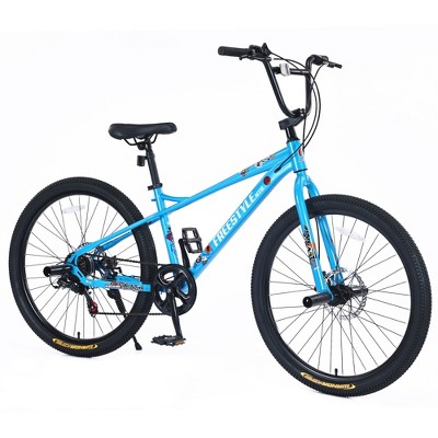YONWAY Freestyle Kids Bike Double Disc Brakes, 26 Inch Children's Road Bicycle, Steel Frame Bike for Boys, Girls and Beginner