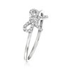 RS Pure by Ross-Simons Diamond-Accented Bow Ring in Sterling Silver - 3 of 4