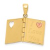 Black Bow Jewelry 14k Two Tone Gold & Enamel Sweetheart Book Pendant, 13mm - 3 of 4