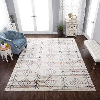 Contemporary Southwestern-Inspired Geometric Indoor Area Rug by Blue Nile Mills