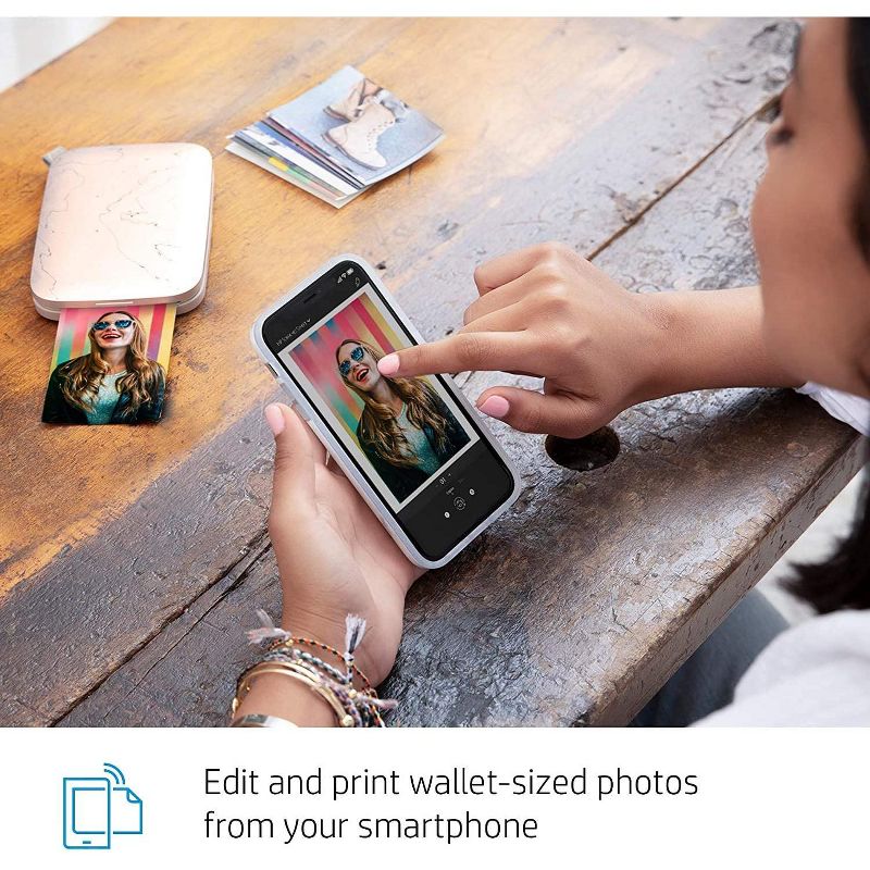 HP Sprocket Select Portable 2.3x3.4" Instant Photo Printer (Eclipse) Print Pictures on Zink Sticky-Backed Paper from your iOS & Android Device., 4 of 7
