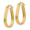 Black Bow Jewelry 3.5mm, 14k Yellow Gold U-Shaped Hoop Earrings, 22mm (7/8 Inch) - 2 of 4