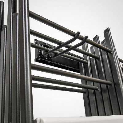 Heavy Duty Wall-Mounted Folding Chair Storage Rack