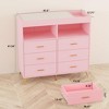 Dresser for Bedroom with 6 Drawers, Baby Changing Table Dresser with Changing Pad - 3 of 4