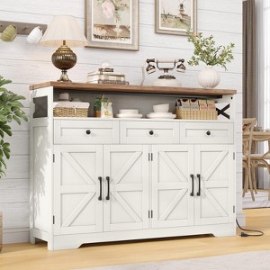Sideboard Buffet Cabinet, 47.2" Wood Coffee Bar Station for Kitchen, Dining/Living Room, Hallway - 1 of 4