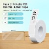 NELKO Genuine P21 Label Maker Tape, Adapted Label Print Paper, 14x40mm (0.55"x1.57"), 180 Tapes/Roll, 3-Roll, Transparent - 2 of 4