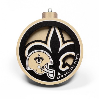 NFL New Orleans Saints 3D Logo Series Ornament