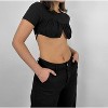 Women's Crew Neck Cropped Underwire Tee - Mimosa - 2 of 4