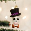 Old World Christmas Blown Glass Ornament for Christmas Tree, Top Hat Skeleton - 2 of 3